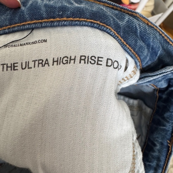 7 For All Mankind Dojo Ultra High Rise Flare Wide Leg Boho Retro 28 - Picture 4 of 7